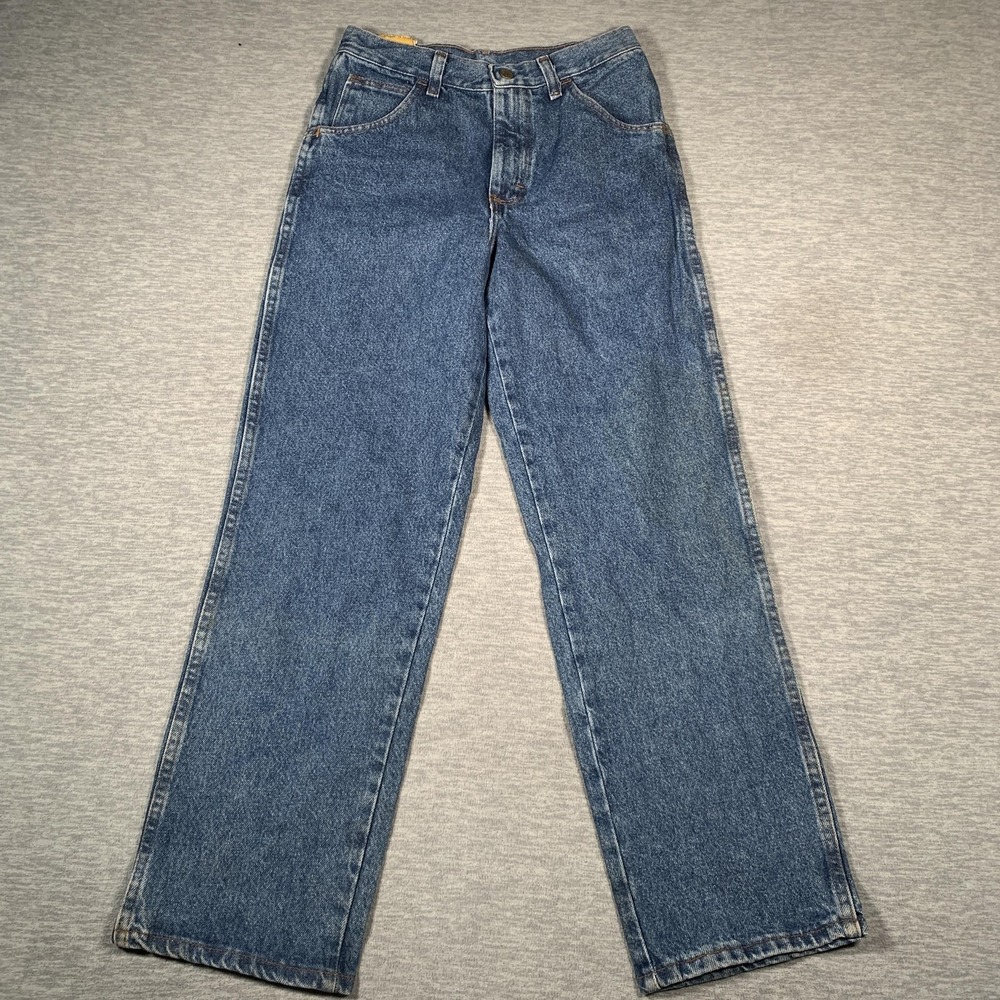 Rustler Legendary Gold Jeans Youth 14 Regular Blue Relaxed‎ Fit Straight Denim